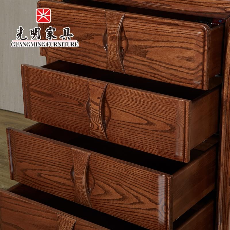 【光明家具】全實(shí)木家具五斗柜收納柜808-47134-75 808-47134-75 808-47135-75