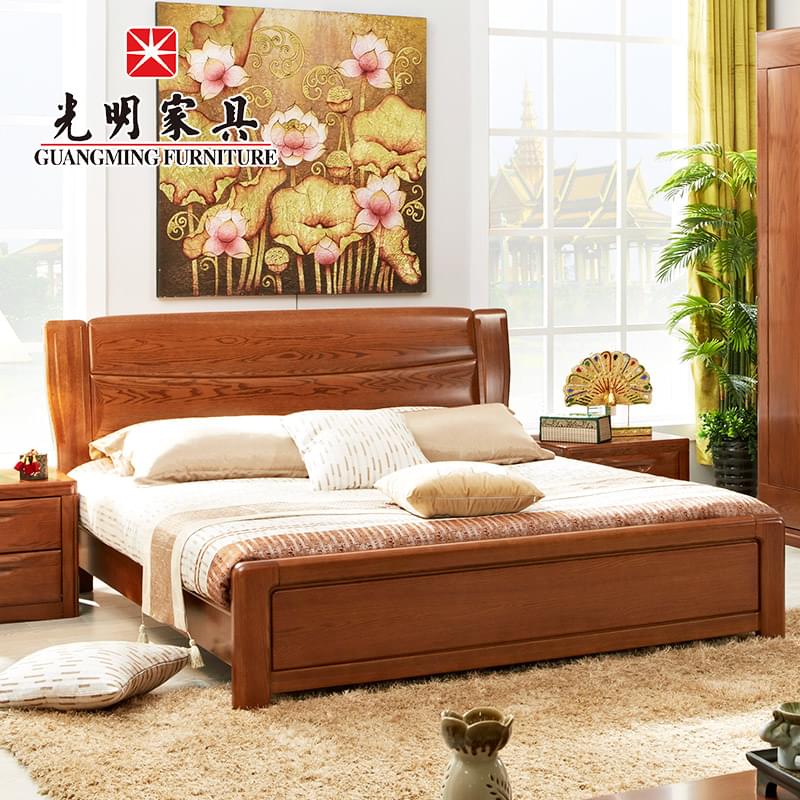【光明家具】 新品實木床 1.8米雙人床 北美進(jìn)口紅橡木雙人床 現(xiàn)代中式床 GY89-1574-192